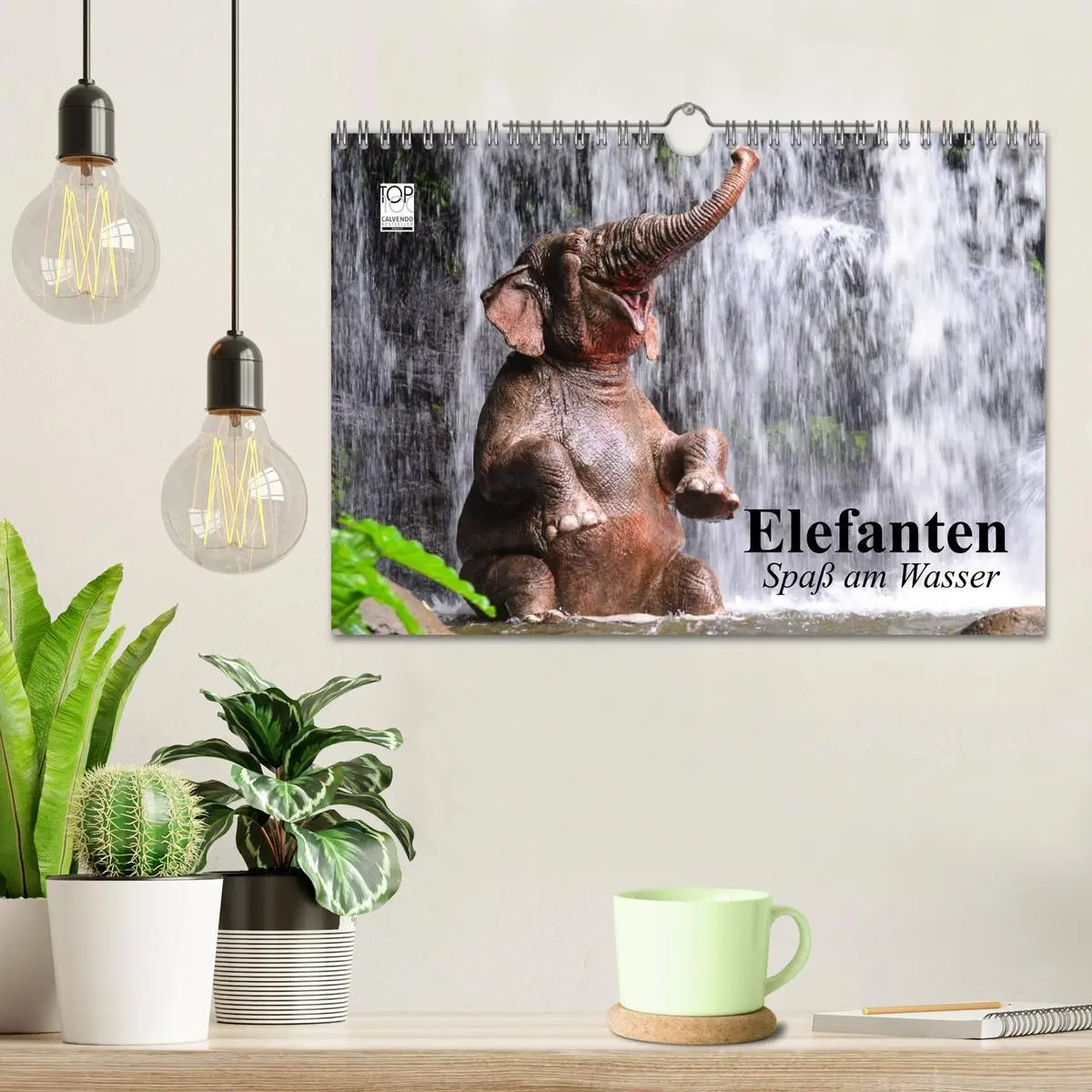 Bild: 9783516011913 | Elefanten. Spaß am Wasser (Wandkalender 2026 DIN A4 quer), CALVENDO...