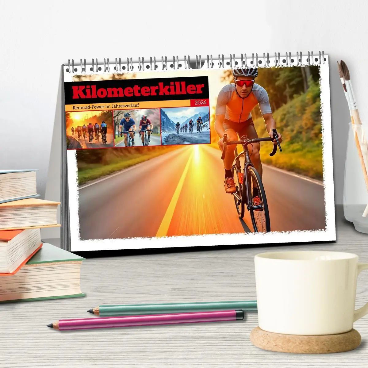 Bild: 9783516631913 | Kilometerkiller - Rennrad-Power im Jahresverlauf (Tischkalender...