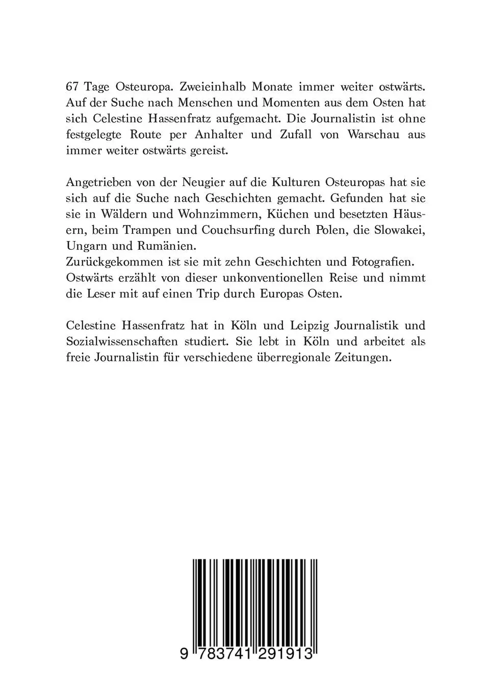 Rückseite: 9783741291913 | Ostwärts | Reisegeschichten aus Osteuropa | Celestine Hassenfratz