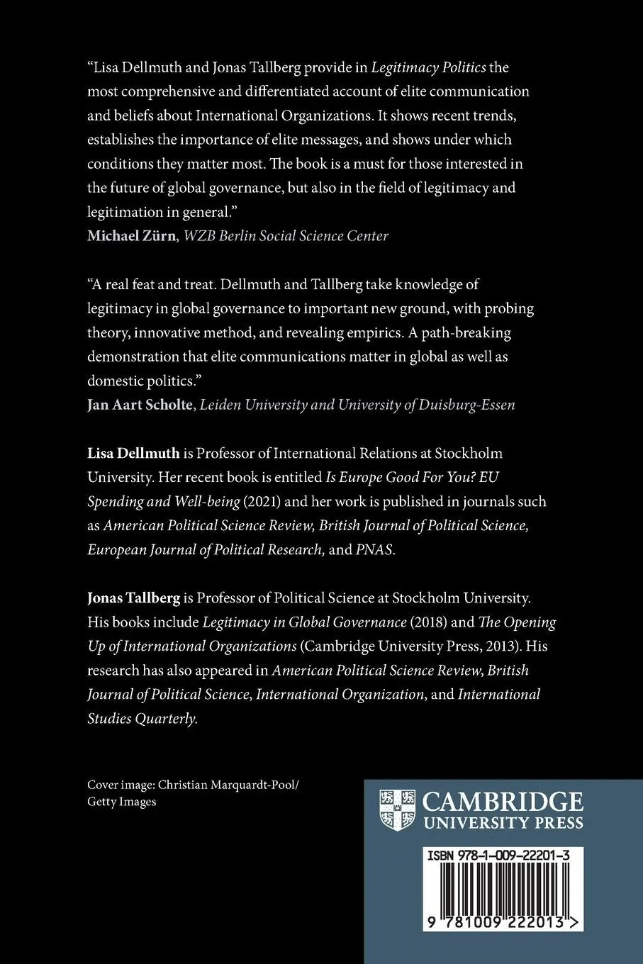 Rückseite: 9781009222013 | Legitimacy Politics | Jonas Tallberg (u. a.) | Taschenbuch | Englisch