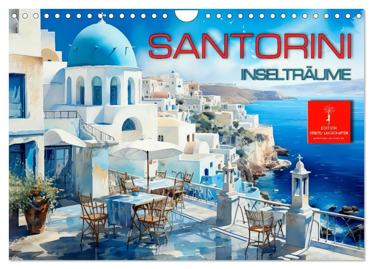 Cover: 9783457362013 | Santorini Inselträume (Wandkalender 2026 DIN A4 quer), CALVENDO...