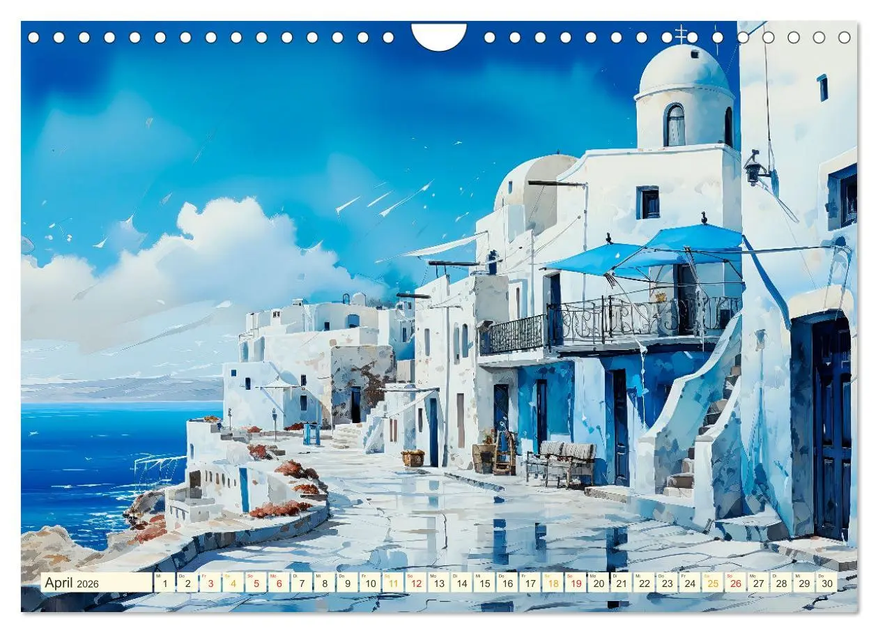 Bild: 9783457362013 | Santorini Inselträume (Wandkalender 2026 DIN A4 quer), CALVENDO...
