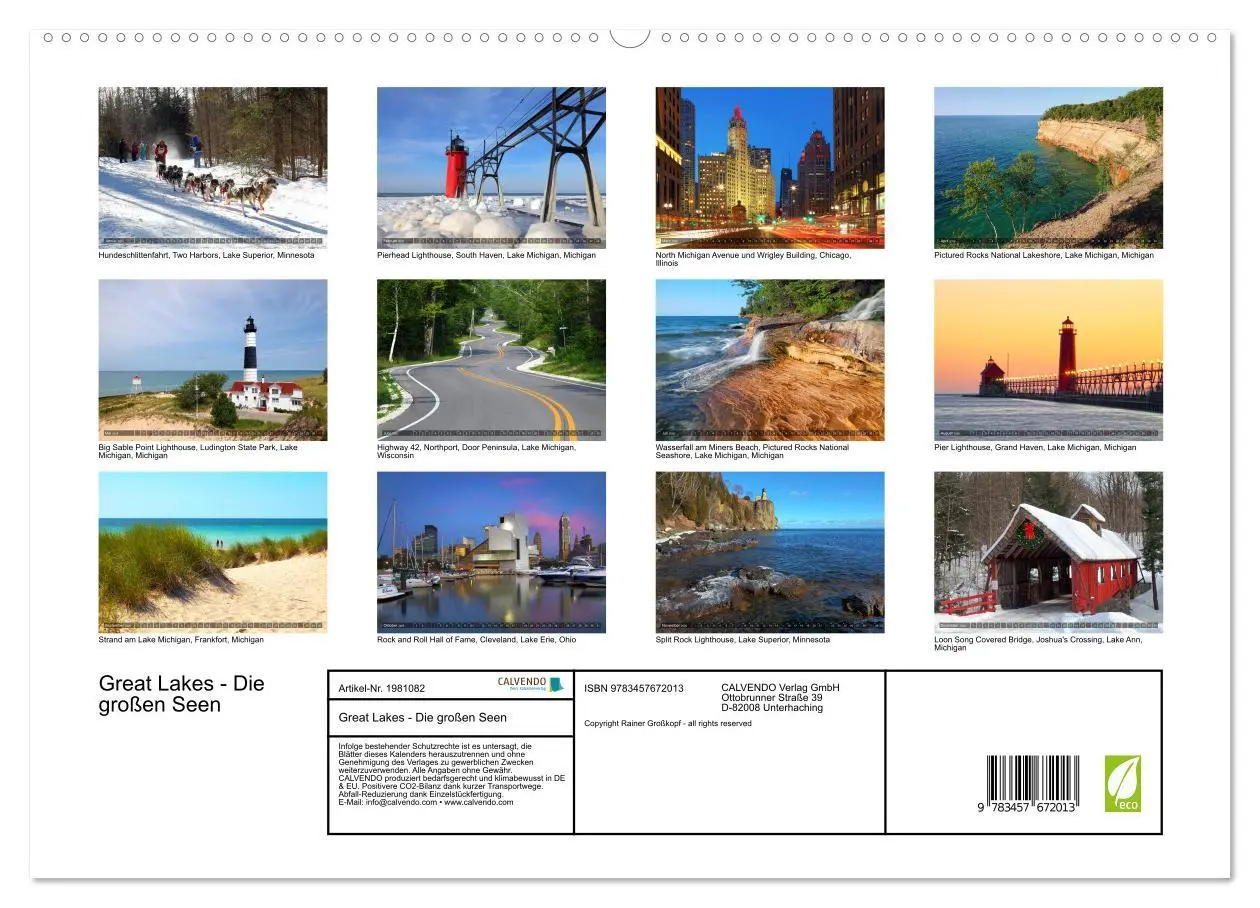 Bild: 9783457672013 | Great Lakes - Die großen Seen (hochwertiger Premium Wandkalender...