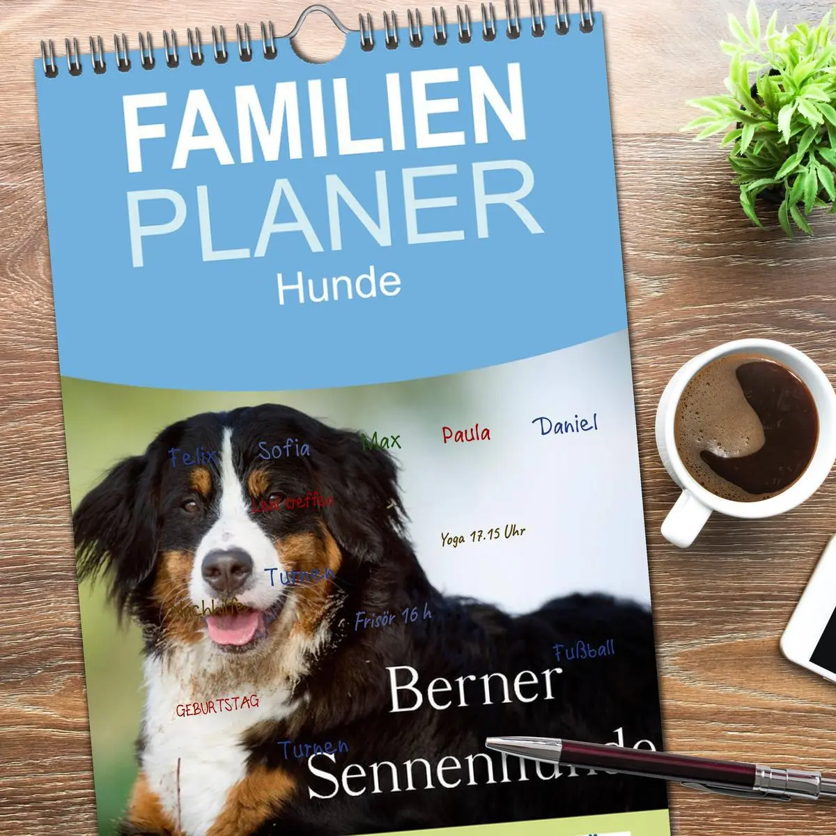 Bild: 9783516522013 | Familienplaner 2026 - Berner Sennenhunde mit 5 Spalten...