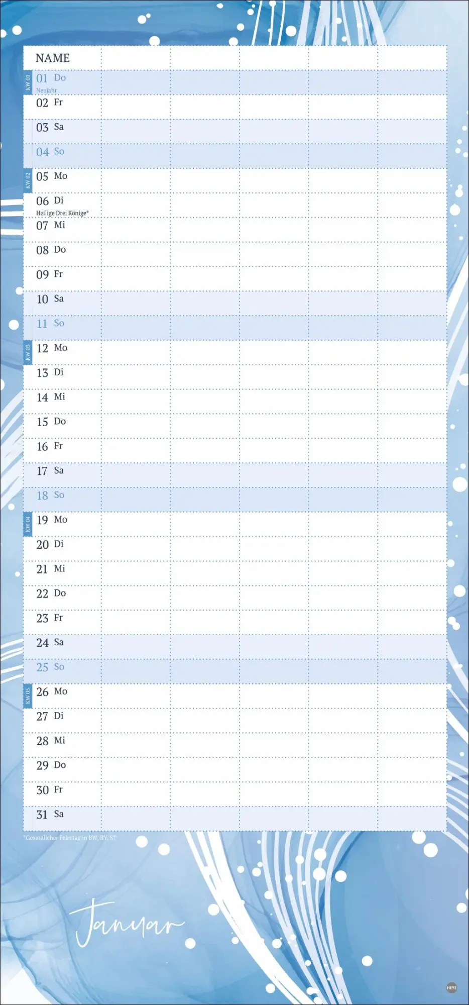 Bild: 9783756412013 | Watercolor Familienplaner 2026 | Kalender | Familienplaner Athesia