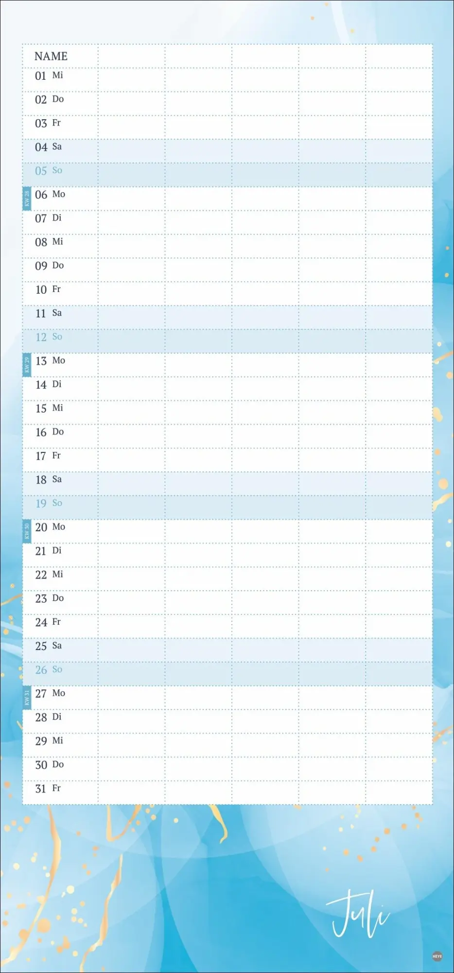 Bild: 9783756412013 | Watercolor Familienplaner 2026 | Kalender | Familienplaner Athesia