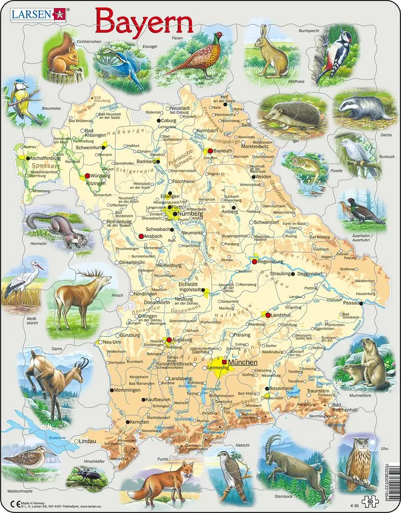 Cover: 7023852112113 | Puzzle - Bayern (physisch) | Puzzle | 2014 | Larsen