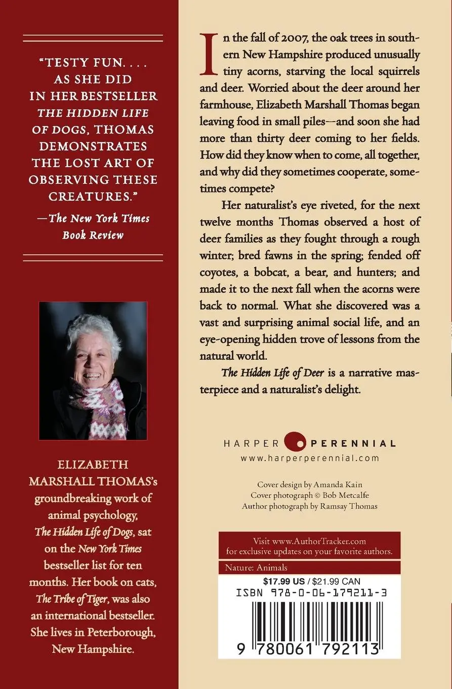 Rückseite: 9780061792113 | Hidden Life of Deer, The | Elizabeth Marshall Thomas | Taschenbuch