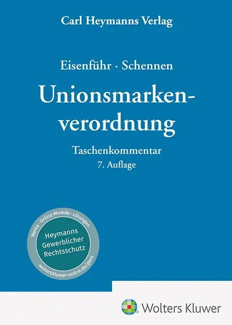 Cover: 9783452302113 | Unionsmarkenverordnung | Günther Eisenführ (u. a.) | Buch | 2588 S.