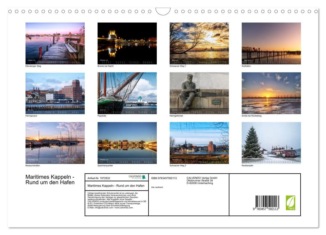 Bild: 9783457592113 | Maritimes Kappeln - Rund um den Hafen (Wandkalender 2026 DIN A3...