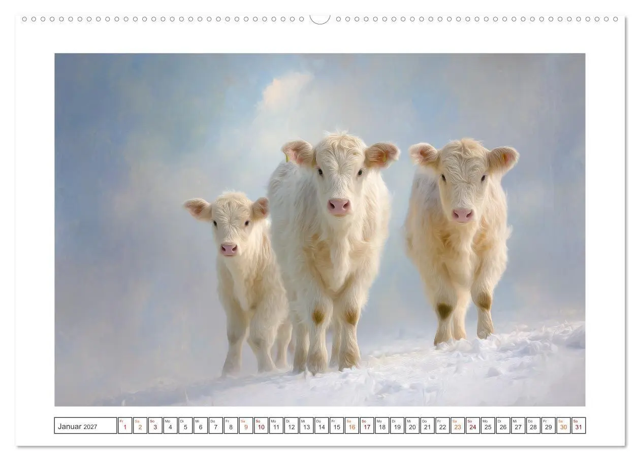 Bild: 9783516752113 | Die edle Kuh (hochwertiger Premium Wandkalender 2027 DIN A2 quer),...