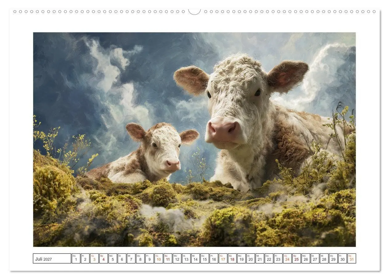 Bild: 9783516752113 | Die edle Kuh (hochwertiger Premium Wandkalender 2027 DIN A2 quer),...