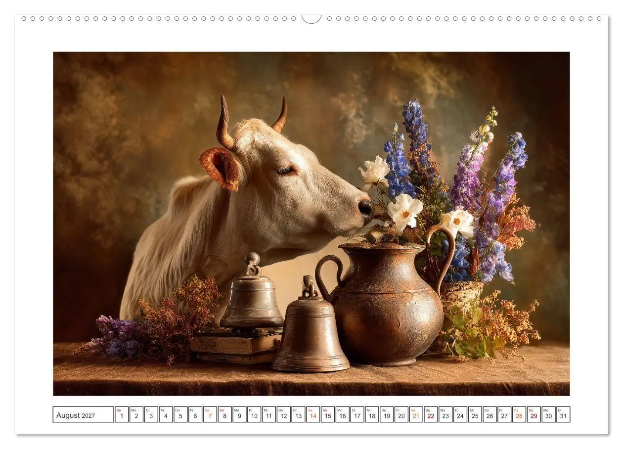 Bild: 9783516752113 | Die edle Kuh (hochwertiger Premium Wandkalender 2027 DIN A2 quer),...