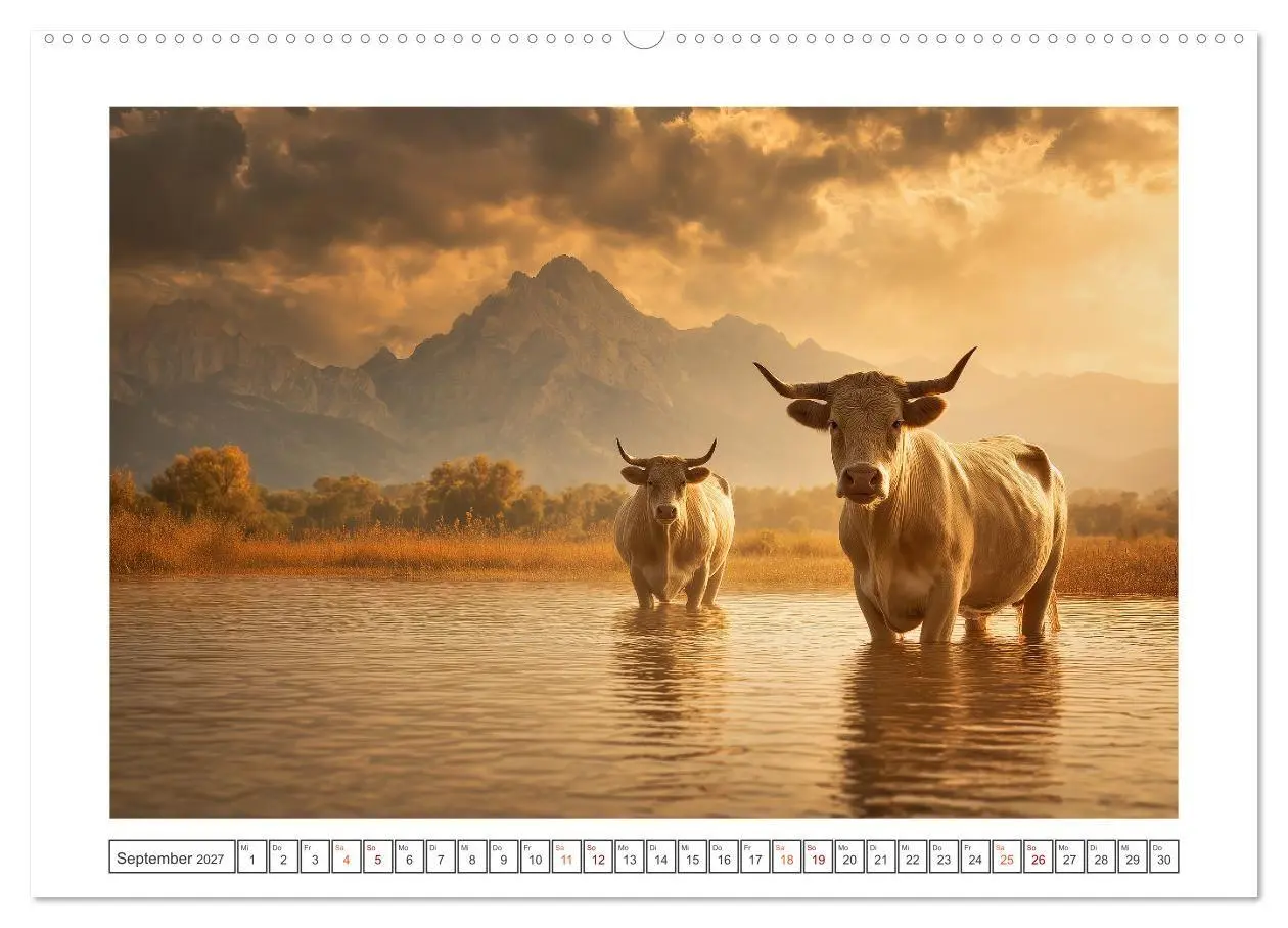 Bild: 9783516752113 | Die edle Kuh (hochwertiger Premium Wandkalender 2027 DIN A2 quer),...