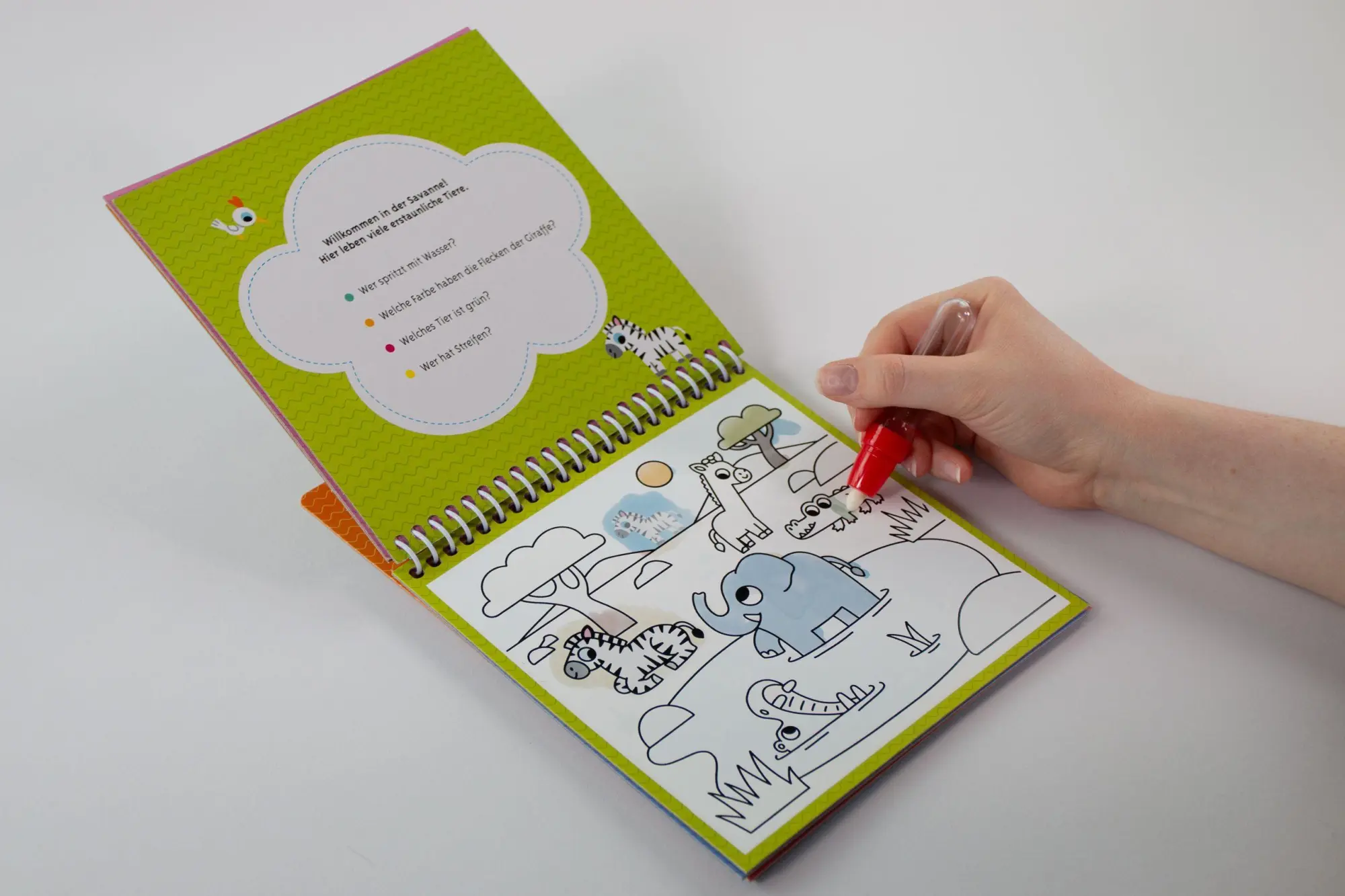 Bild: 9783743222113 | Das magische Wassermalbuch - Wilde Tiere | Svenja Pidde | Taschenbuch