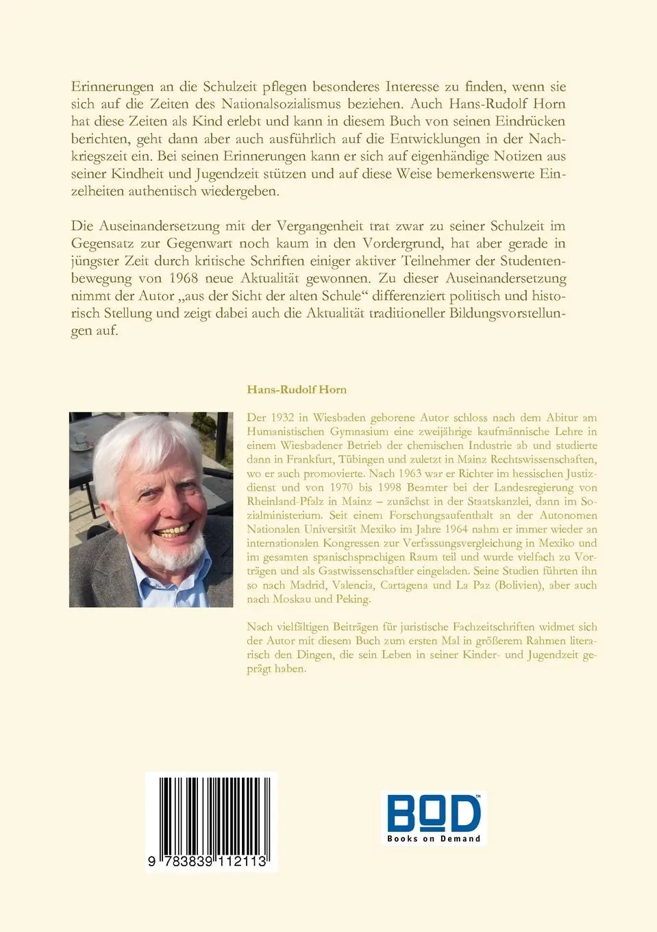 Rückseite: 9783839112113 | Neues aus der Sicht der alten Schule | Hans-Rudolf Horn | Taschenbuch