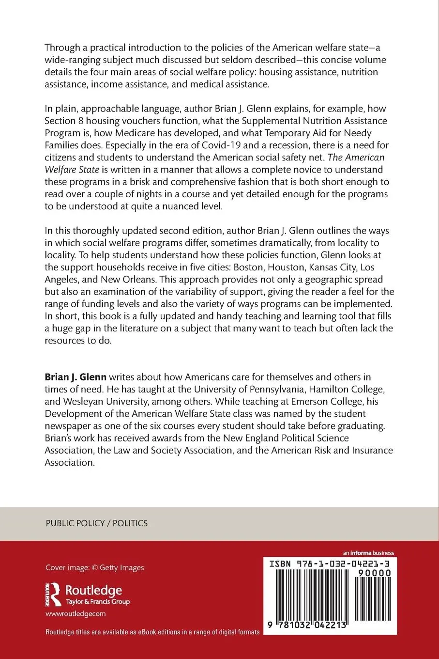 Rückseite: 9781032042213 | The American Welfare State | A Practical Guide | Brian J. Glenn | Buch