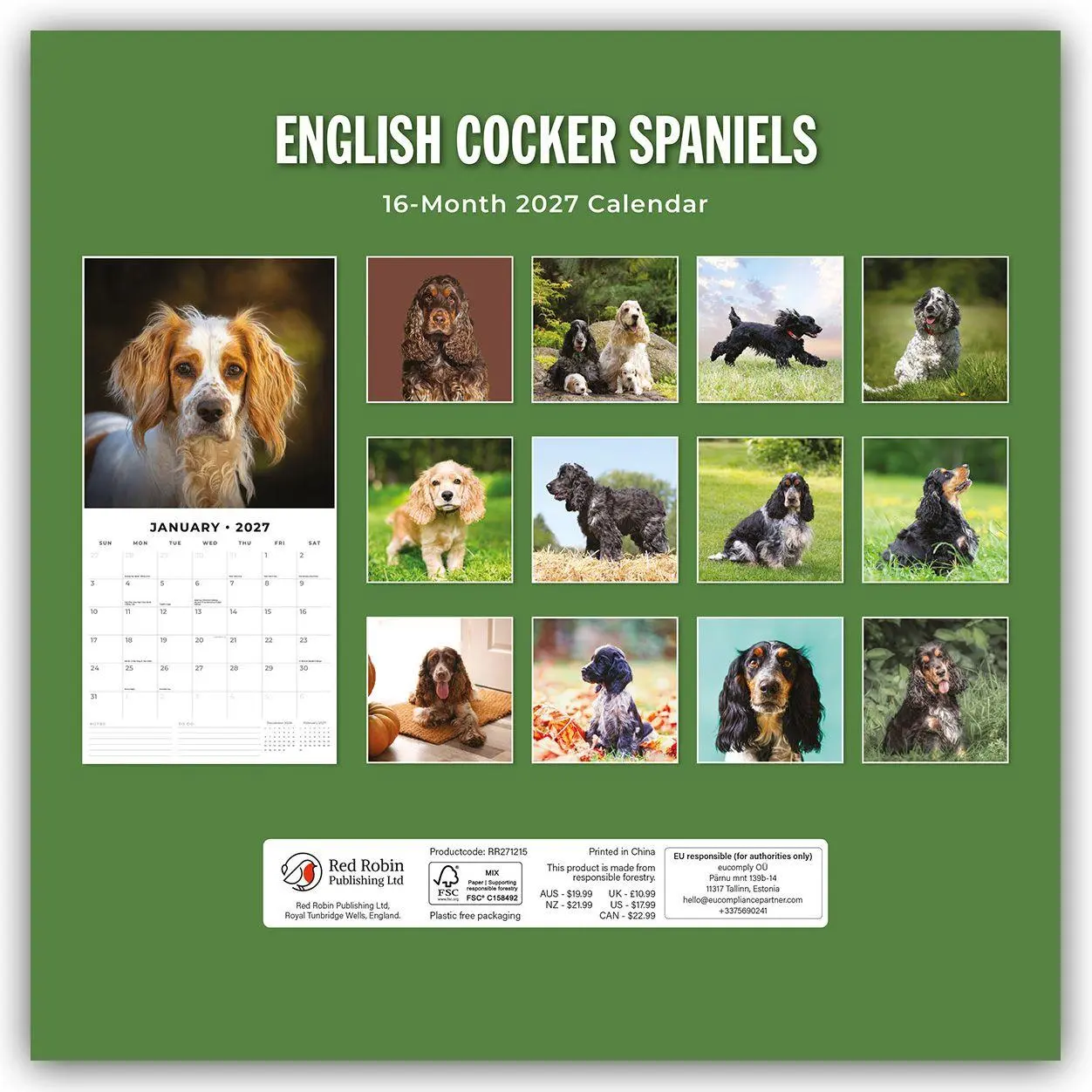 Rückseite: 9781837012213 | English Cocker Spaniels - Englisch Cocker Spaniel 2027 -...