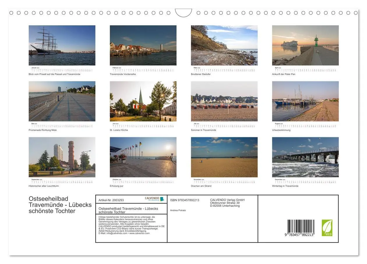 Bild: 9783457892213 | Ostseeheilbad Travemünde - Lübecks schönste Tochter (Wandkalender...