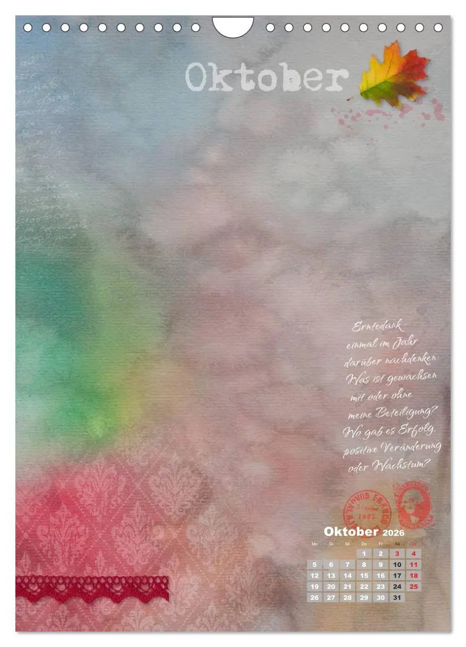 Bild: 9783516432213 | Jahr der Dankbarkeit - Scrapbooking-Kalender (Wandkalender 2026 DIN...