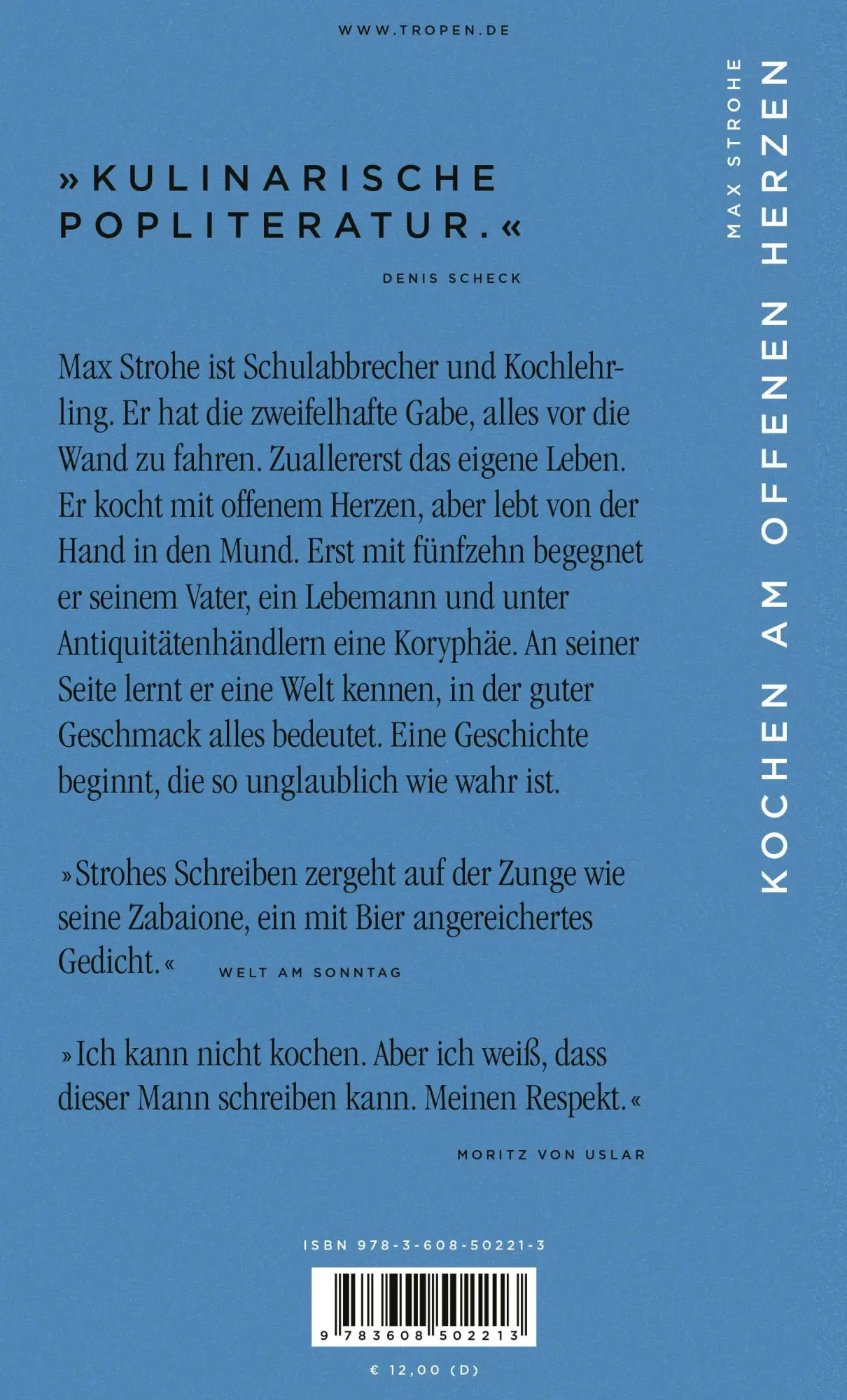 Rückseite: 9783608502213 | Kochen am offenen Herzen | Lehr- und Wanderjahre | Max Strohe | Buch