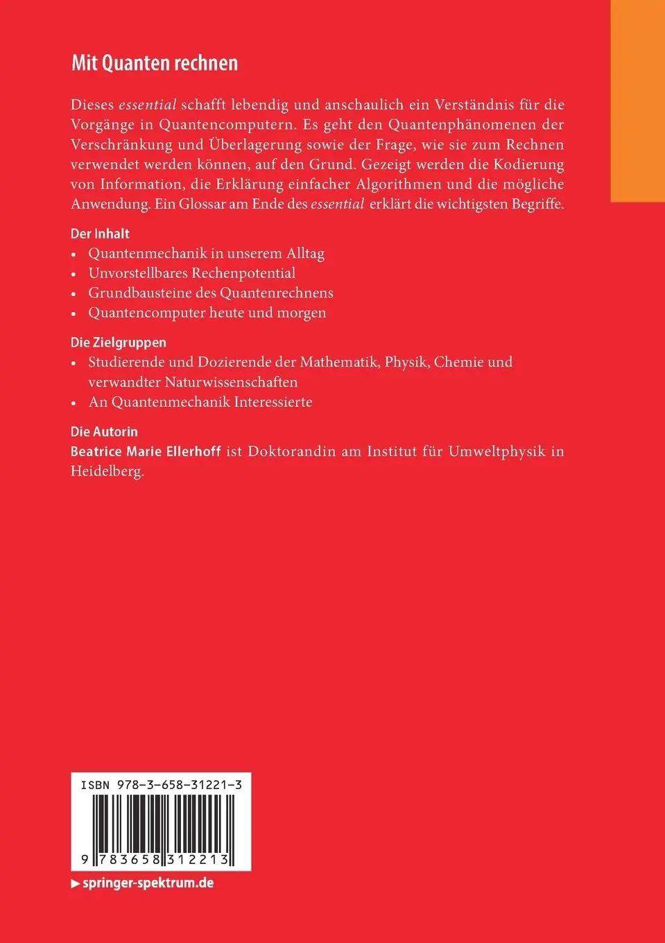 Rückseite: 9783658312213 | Mit Quanten rechnen | Quantencomputer für Neugierige | Ellerhoff | xi