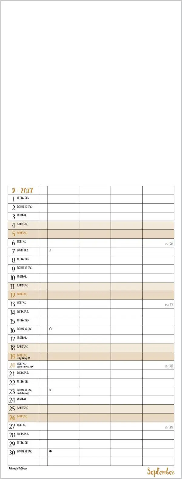 Bild: 9783819302213 | Foto-Malen-Basteln Familientimer gold 2027 | Verlag Korsch | Kalender