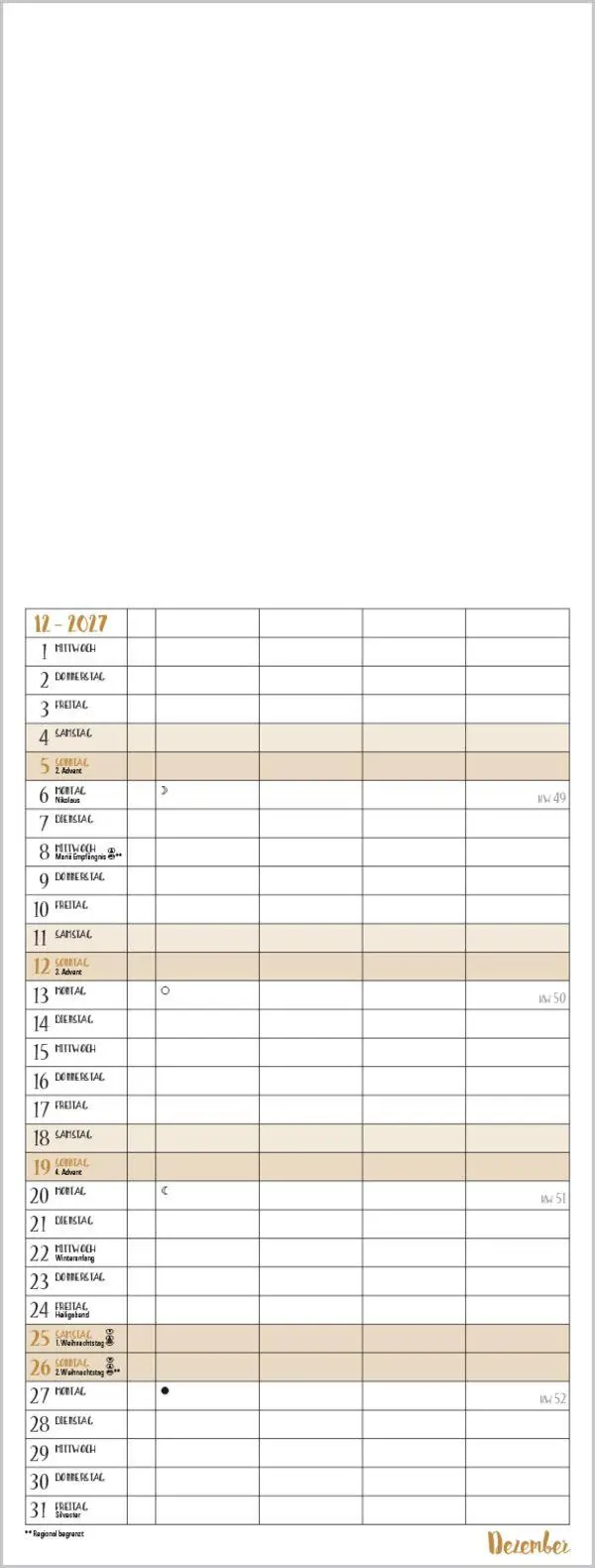 Bild: 9783819302213 | Foto-Malen-Basteln Familientimer gold 2027 | Verlag Korsch | Kalender