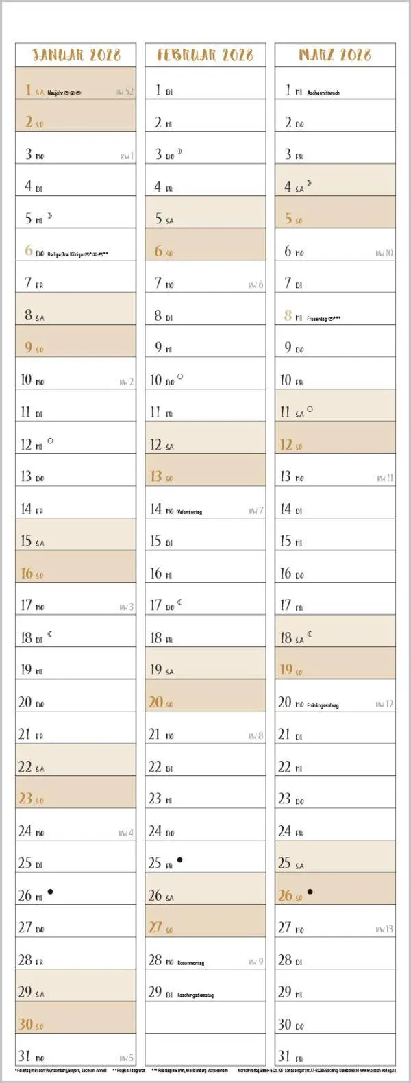 Bild: 9783819302213 | Foto-Malen-Basteln Familientimer gold 2027 | Verlag Korsch | Kalender