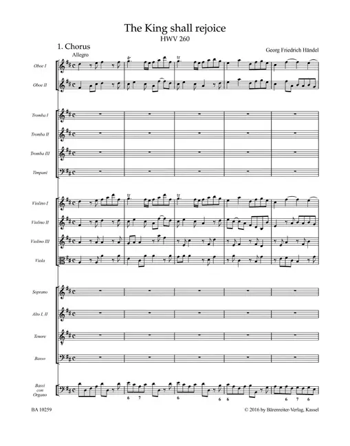Bild: 9790006562213 | The King shall rejoice, Partitur | Georg Friedrich Händel | Buch