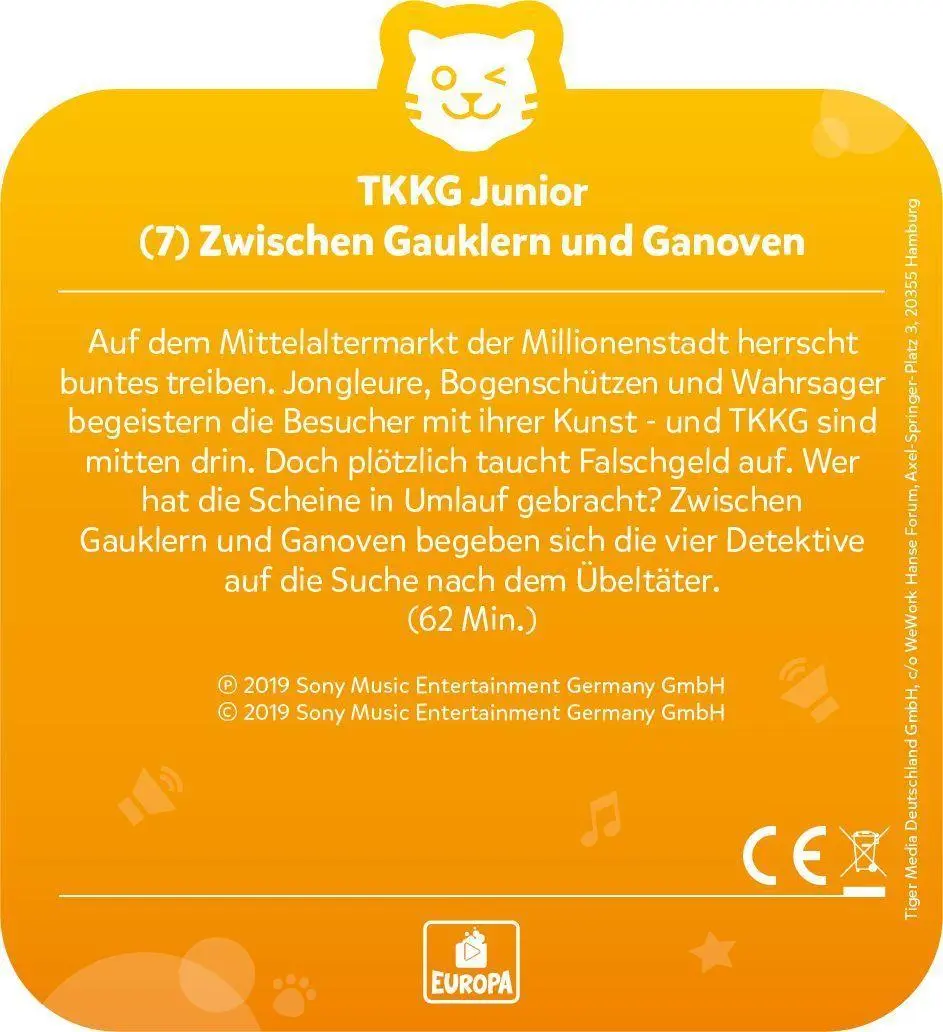 Bild: 4260535482313 | tigercard - TKKG Junior - Folge 7: Zwischen Gauklern und Ganoven