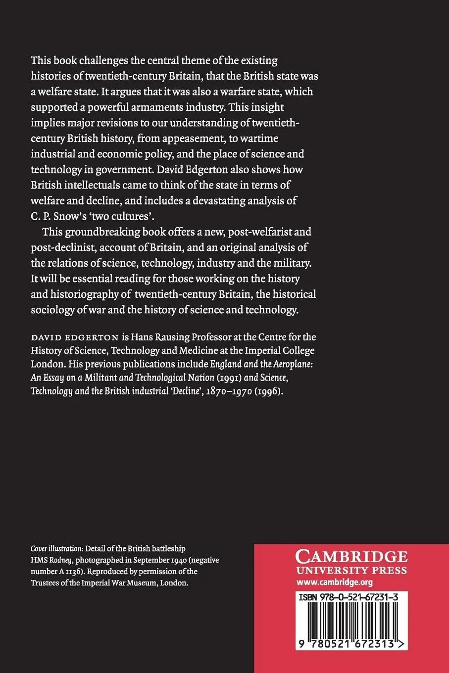 Rückseite: 9780521672313 | Warfare State | David Edgerton | Taschenbuch | Kartoniert / Broschiert