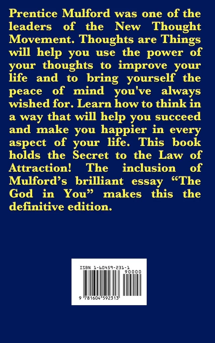 Rückseite: 9781604592313 | Thoughts Are Things | Prentice Mulford | Buch | Gebunden | Englisch