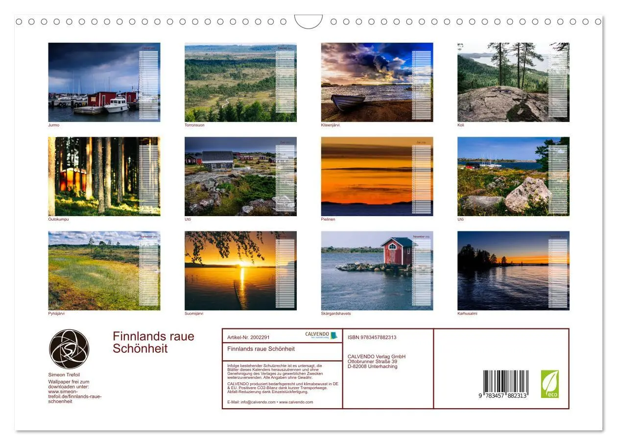 Bild: 9783457882313 | Finnlands raue Schönheit (Wandkalender 2026 DIN A3 quer), CALVENDO...