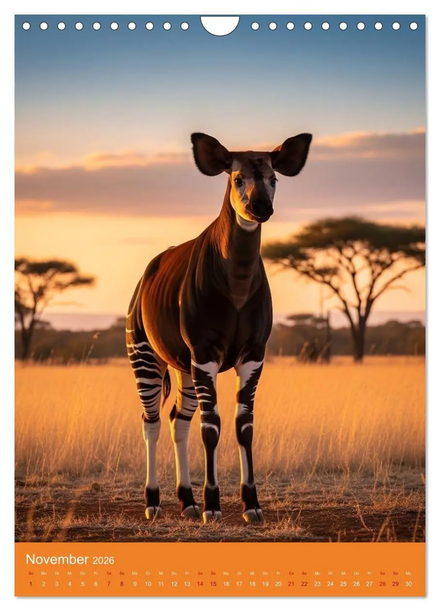 Bild: 9783516662313 | Tiere in der Savanne (Wandkalender 2026 DIN A4 hoch), CALVENDO...