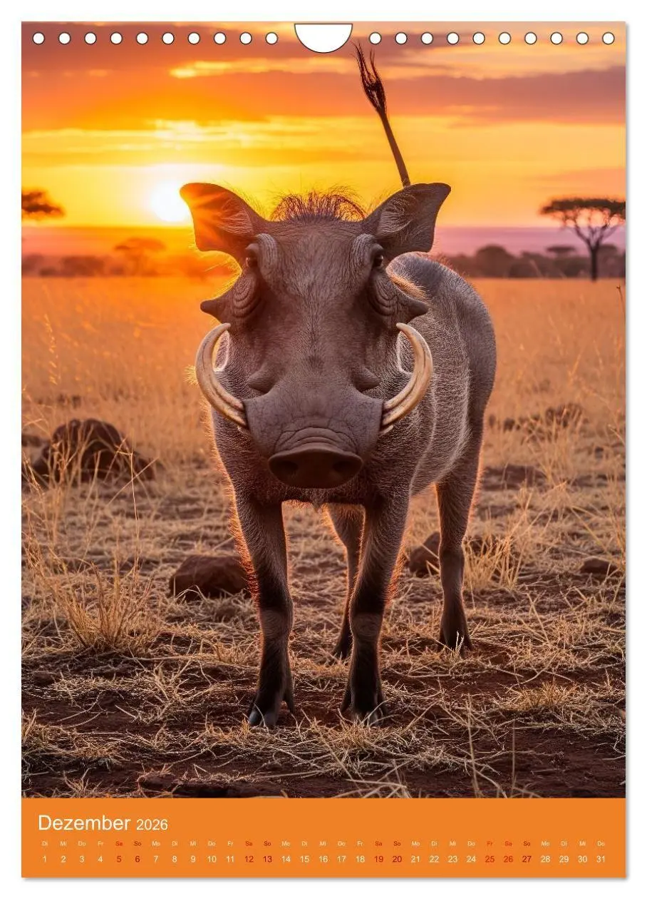 Bild: 9783516662313 | Tiere in der Savanne (Wandkalender 2026 DIN A4 hoch), CALVENDO...
