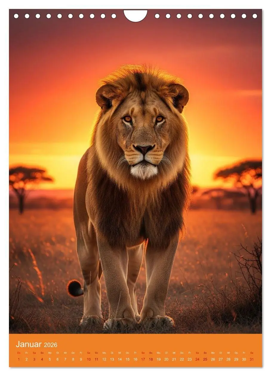 Bild: 9783516662313 | Tiere in der Savanne (Wandkalender 2026 DIN A4 hoch), CALVENDO...
