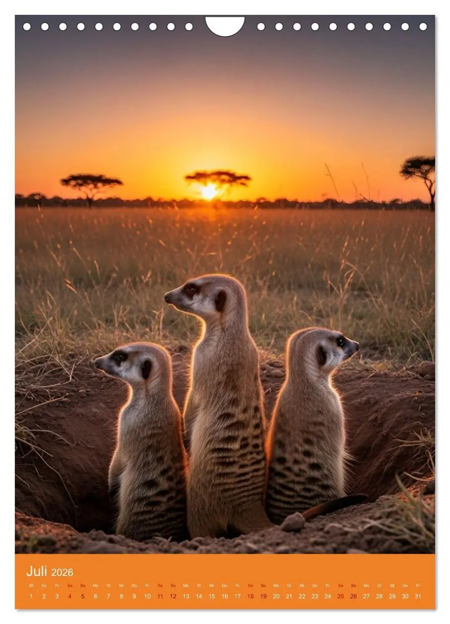 Bild: 9783516662313 | Tiere in der Savanne (Wandkalender 2026 DIN A4 hoch), CALVENDO...
