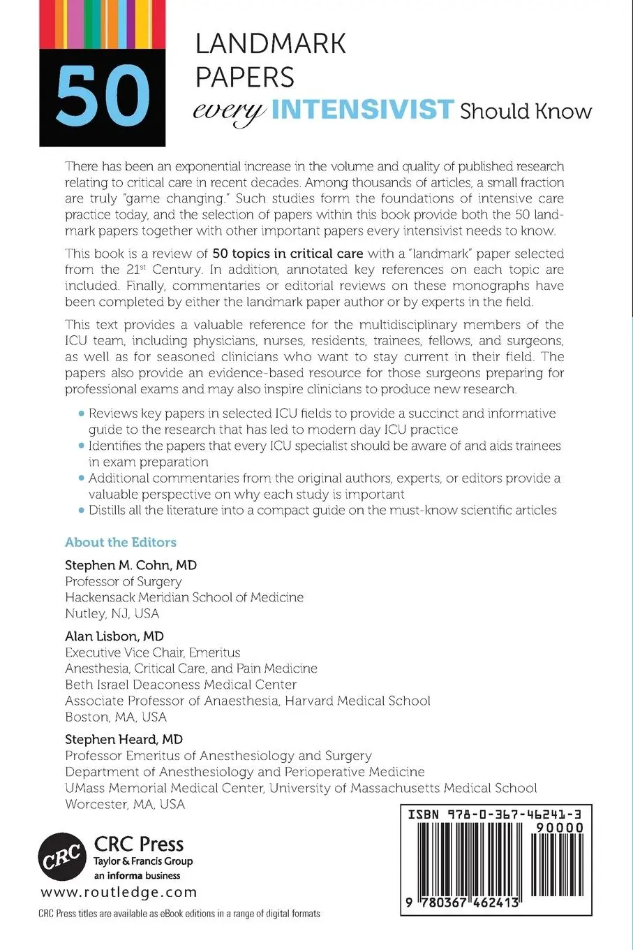 Rückseite: 9780367462413 | 50 Landmark Papers every Intensivist Should Know | Cohn (u. a.) | Buch