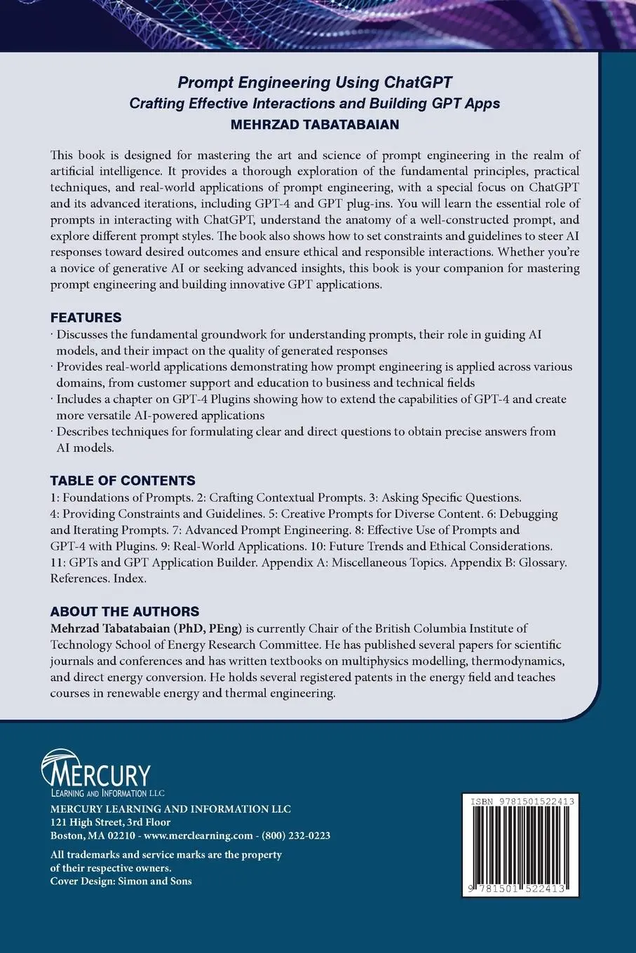 Rückseite: 9781501522413 | Prompt Engineering Using ChatGPT | Mehrzad Tabatabaian | Taschenbuch
