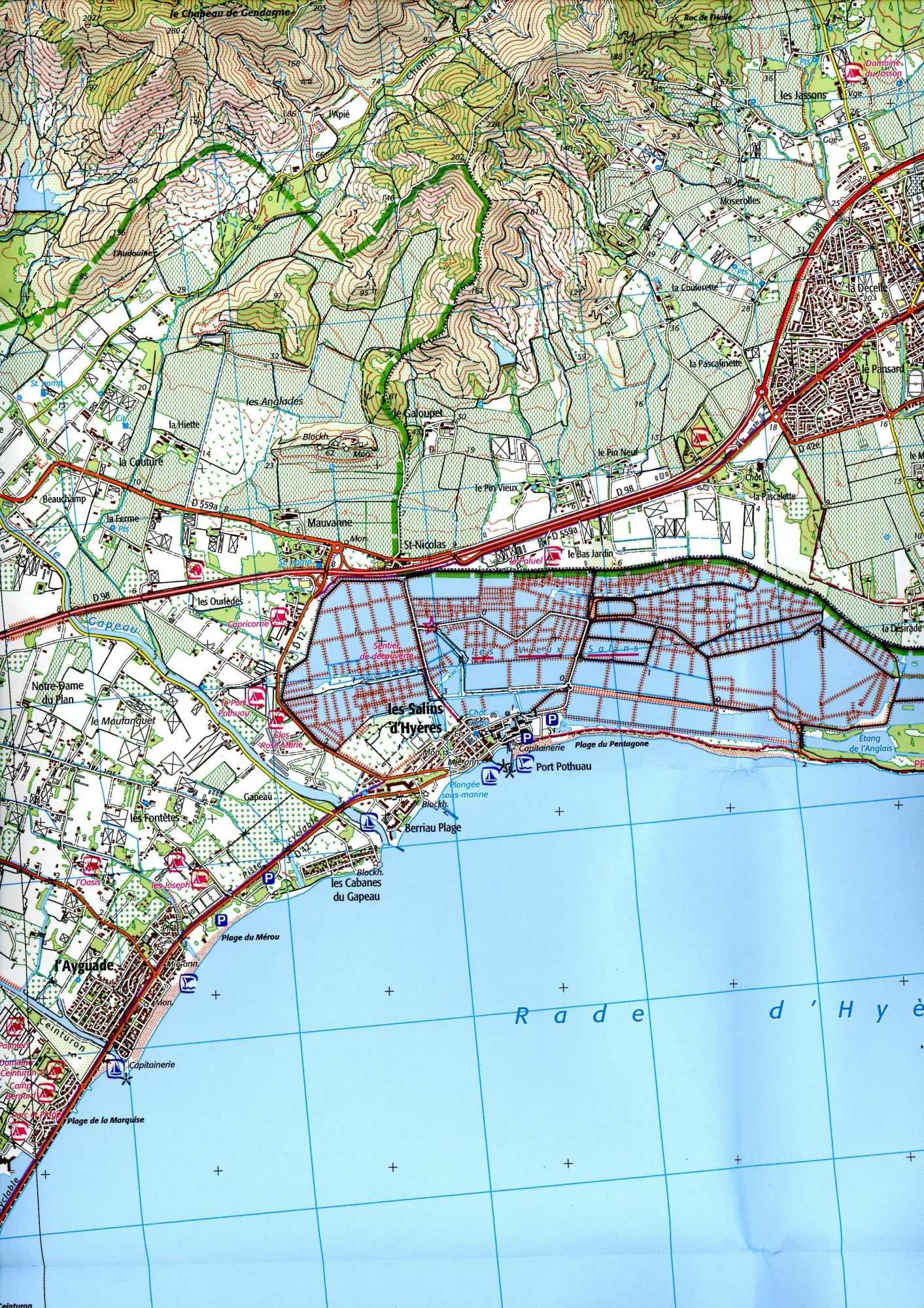 Bild: 9782758552413 | Hyeres Ile de Porquerolles 1:25 000 | (Land-)Karte | Französisch