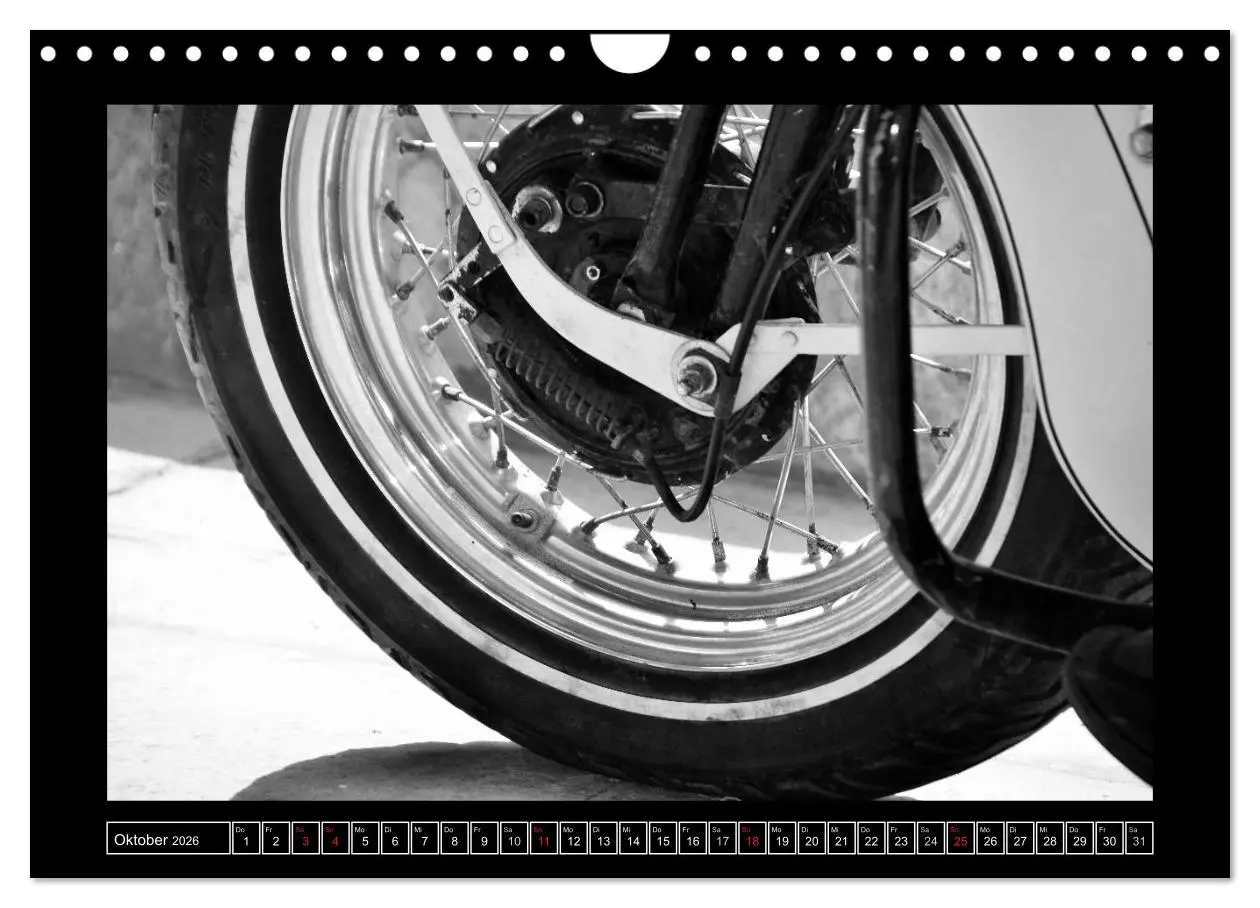 Bild: 9783457872413 | Harley Davidson WLA 750 in Schwarzweiss (Wandkalender 2026 DIN A4...