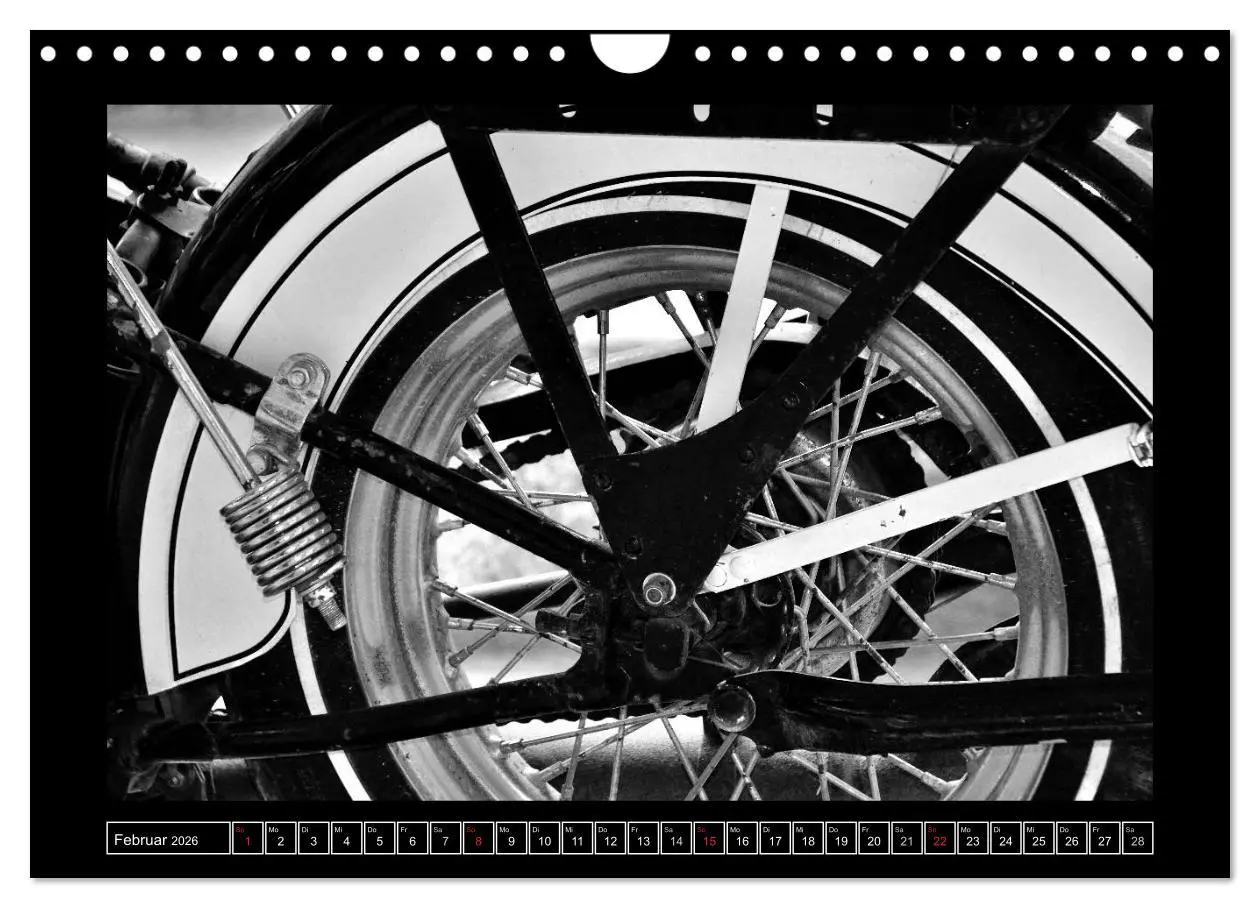 Bild: 9783457872413 | Harley Davidson WLA 750 in Schwarzweiss (Wandkalender 2026 DIN A4...