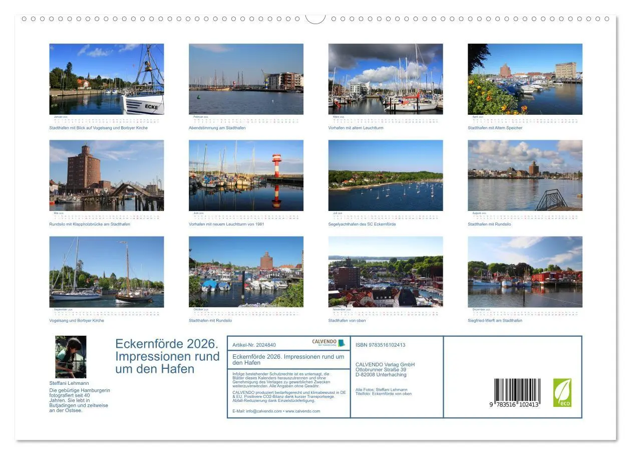 Bild: 9783516102413 | Eckernförde 2026. Impressionen rund um den Hafen (hochwertiger...