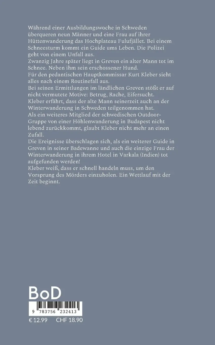 Rückseite: 9783756232413 | Eiszeit | Kommissar Kleber ermittelt in Greven | Johannes Reisenberg