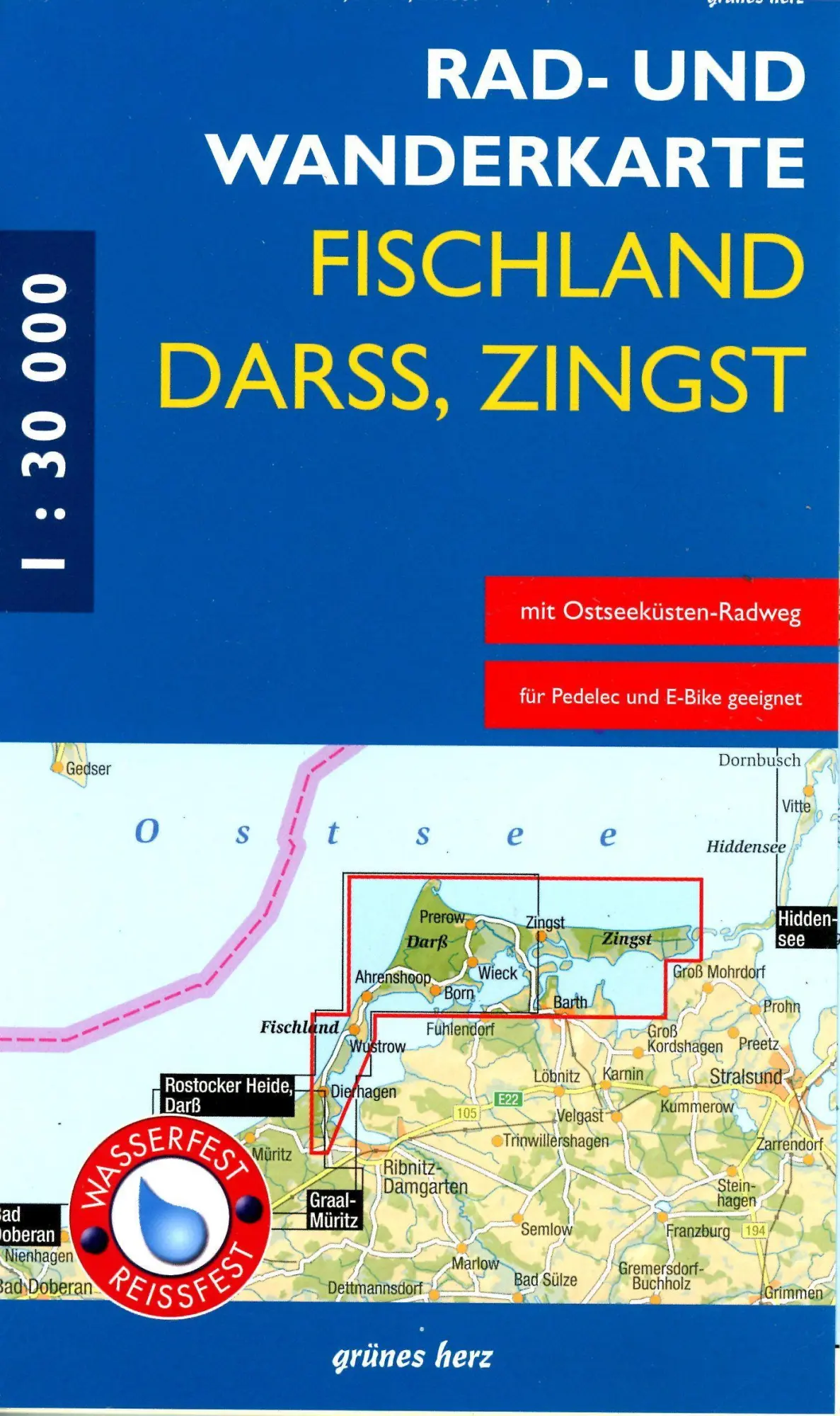 Cover: 9783866362413 | Rad- und Wanderkarte Fischland, Darß, Zingst | (Land-)Karte | Deutsch