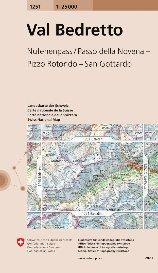 Swisstopo 1 : 25 000 Val Bedretto