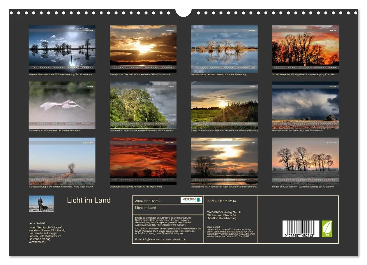 Bild: 9783457482513 | Licht im Land (Wandkalender 2026 DIN A3 quer), CALVENDO Monatskalender