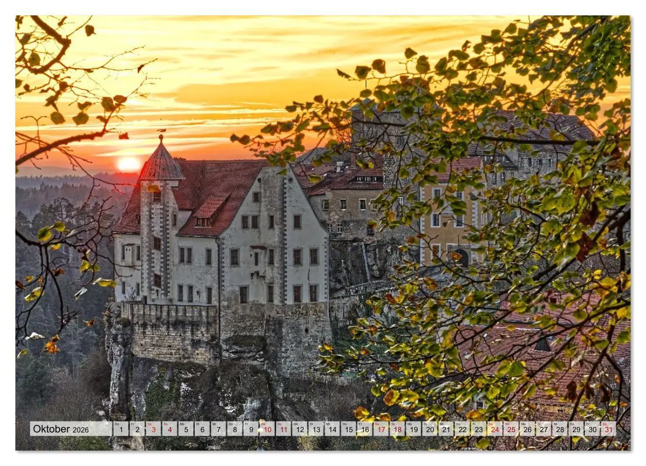 Bild: 9783457622513 | Die Burg Hohnstein im Licht der vier Jahreszeiten (Wandkalender...