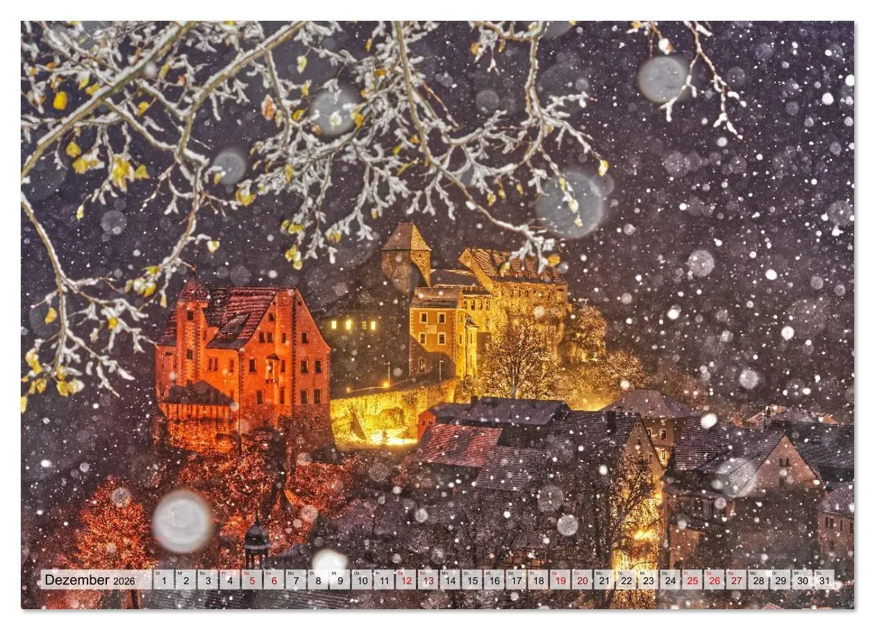 Bild: 9783457622513 | Die Burg Hohnstein im Licht der vier Jahreszeiten (Wandkalender...